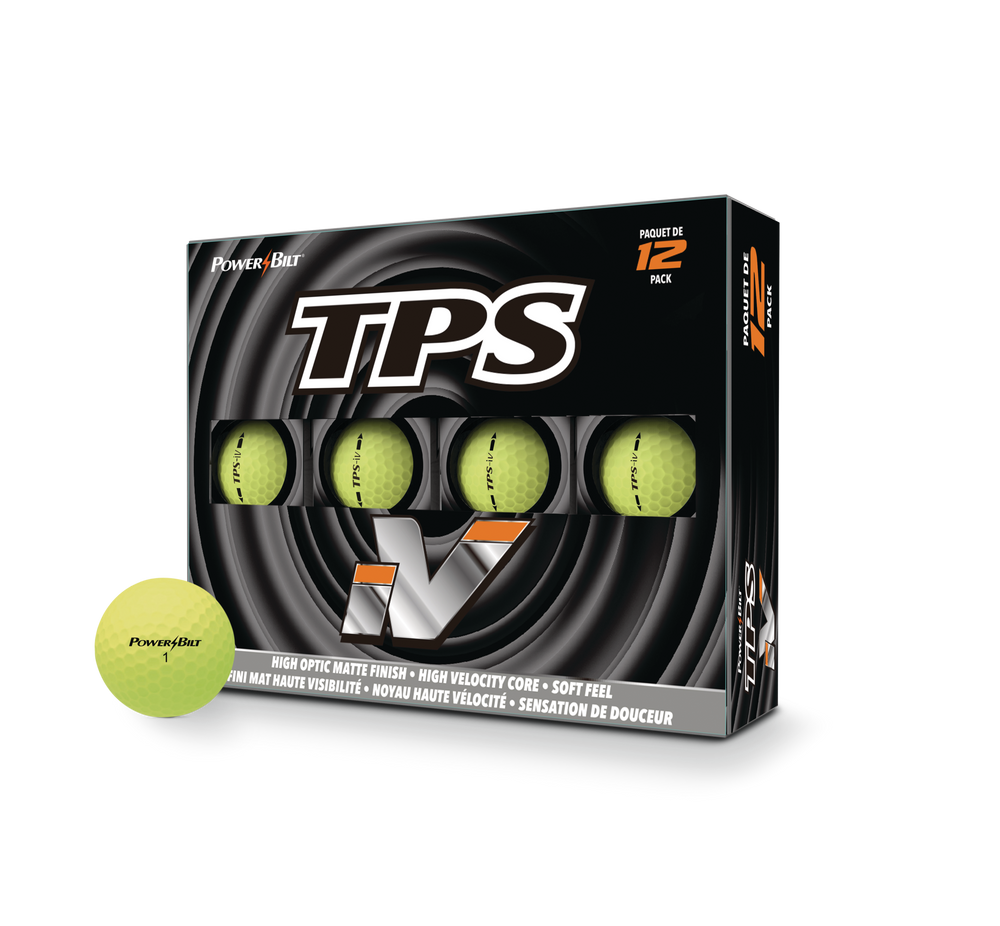 PowerBilt TPS iV High Viz Golf Balls, Low Compression, 12pk, Matte