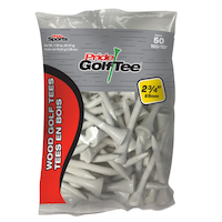 Tés de golf biodégradables en bois franc Pride, 2 3/4 po, paq. 50, blanc
