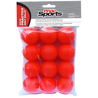 Balles de golf d’entraînement en plastique PrideSports, avec fossettes, légères, paq. 12, couleurs variées