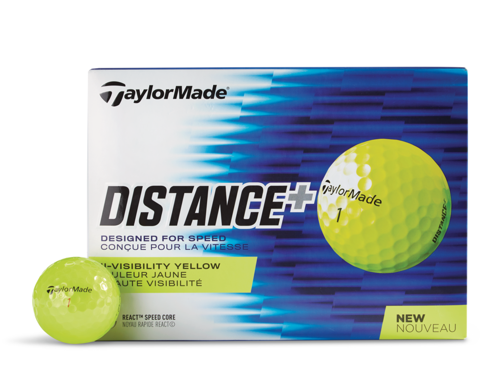 TaylorMade Distance + Yellow Golf Balls, 12pk Canadian Tire