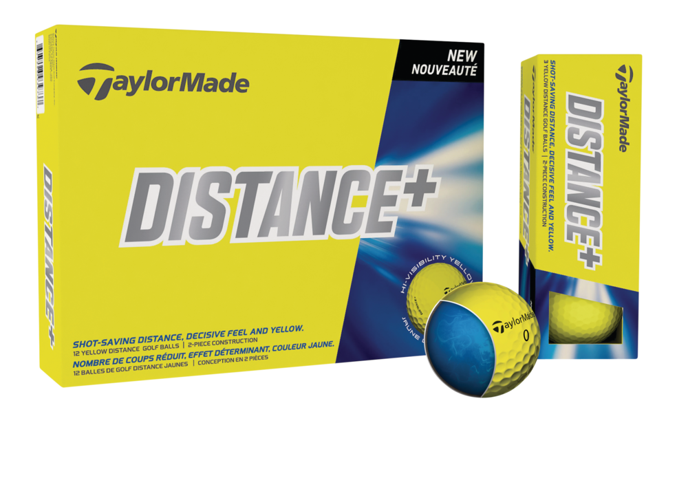 TaylorMade Distance + Yellow Golf Balls, 12pk Canadian Tire
