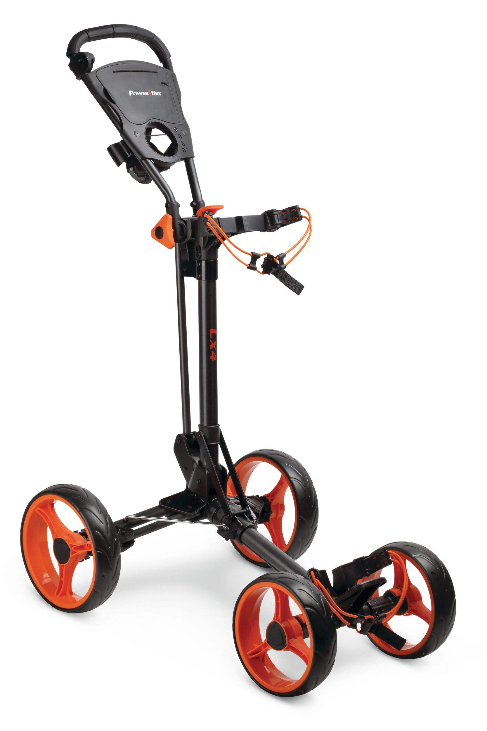 Chariot de golf PowerBilt TPX CX4 à 4 roues Front_Three_Fourths_Angled_Right