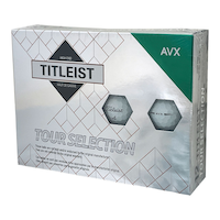 Balles de golf recyclées Titleist AVX, blanc, paq. 12 Front_Three_Fourths_Angled_Left