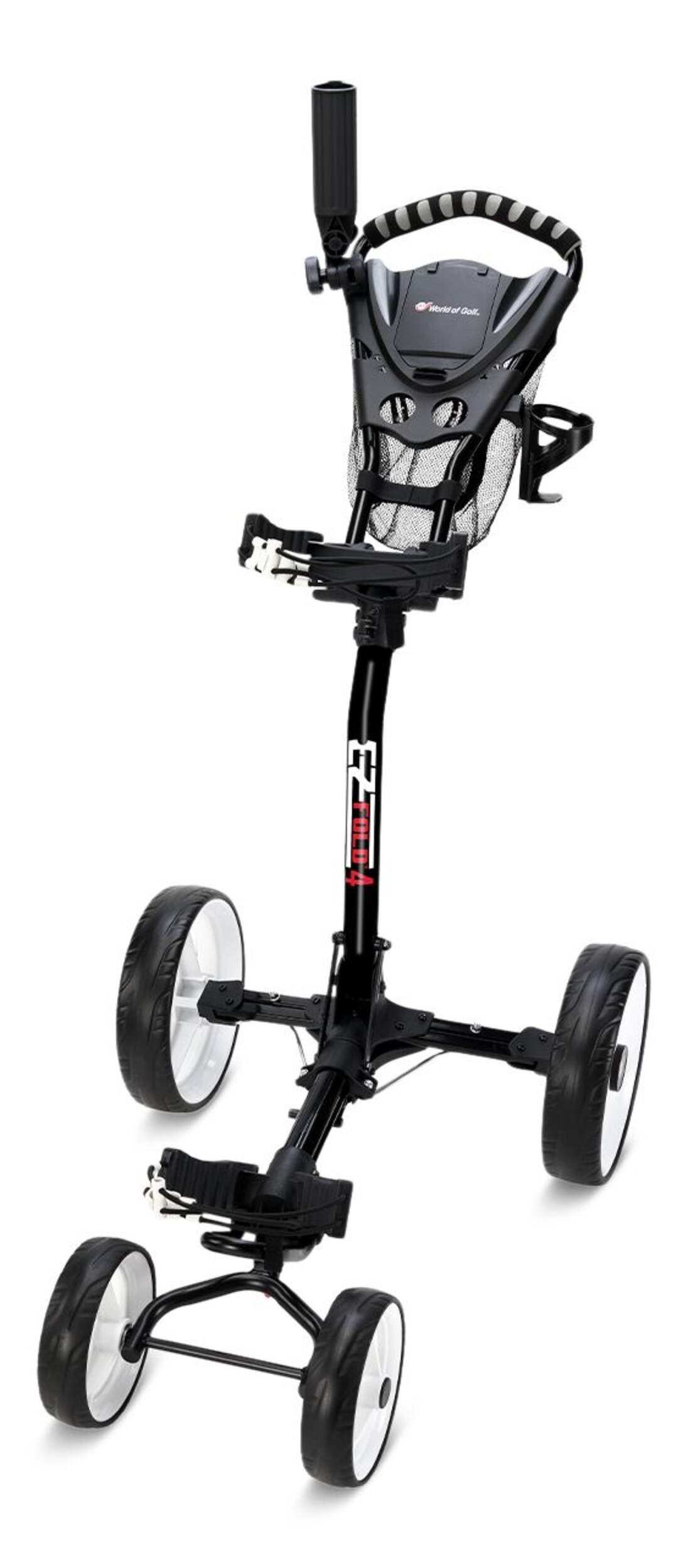 Matrix EZ Fold 4 Wheel Golf Cart, 4WD, Collapsible, Black Front_Angled_Left