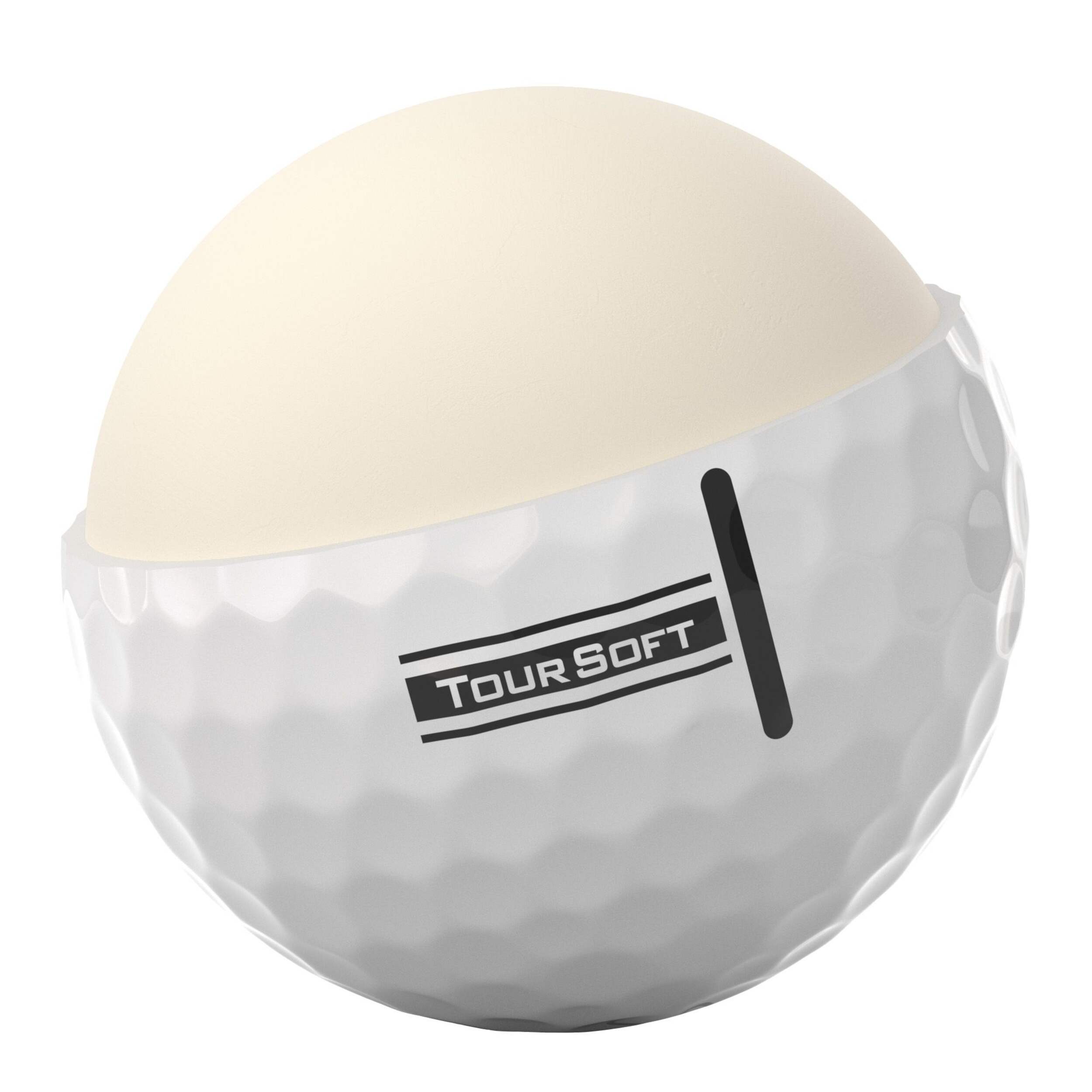 Balles de golf Titleist Tour Soft, paq. 12, blanc Back_Flat