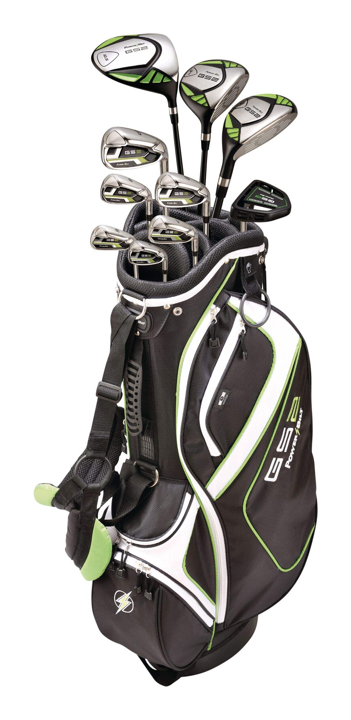 PowerBilt GS2 Men's Golf Club Set, Right-Hand Front_Three_Fourths_Angled_Left