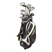 Ensemble de bâtons de golf PowerBilt GS2 pour hommes, gaucher, noir/vert Composite_or_Mixed