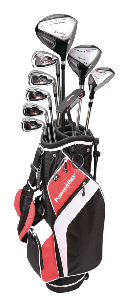 PowerBilt TourBilt Men's Golf Club Set, Right-Hand, Black/Red