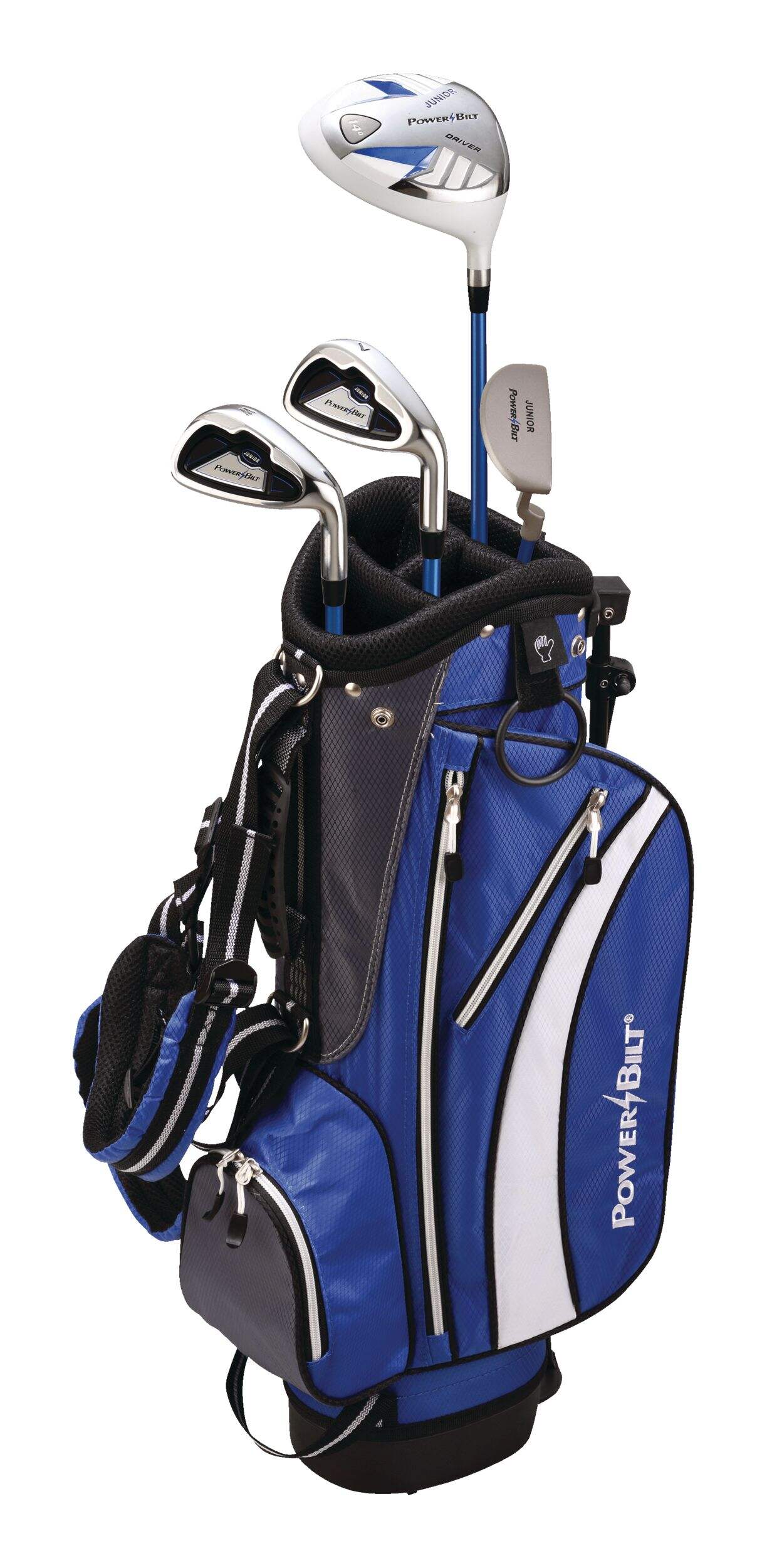 PowerBilt Junior Tour Golf Club Set, Ages 5-8, Right-Hand, Blue Composite_or_Mixed