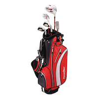 Bâtons de golf PowerBilt Junior Tour pour enfants de 9 à 12 ans, droitier, rouge Composite_or_Mixed