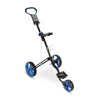 Chariot de golf à pousser en aluminium PowerBilt CX3, léger, bleu Front_Three_Fourths_Angled_Right