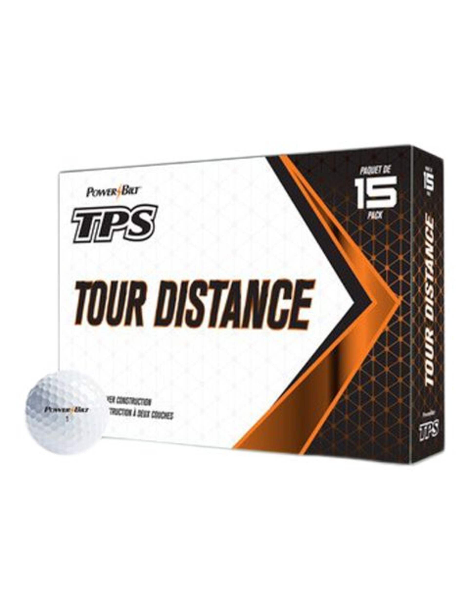 PowerBilt TPS Distance Golf Balls, 15-pk, White Composite_or_Mixed