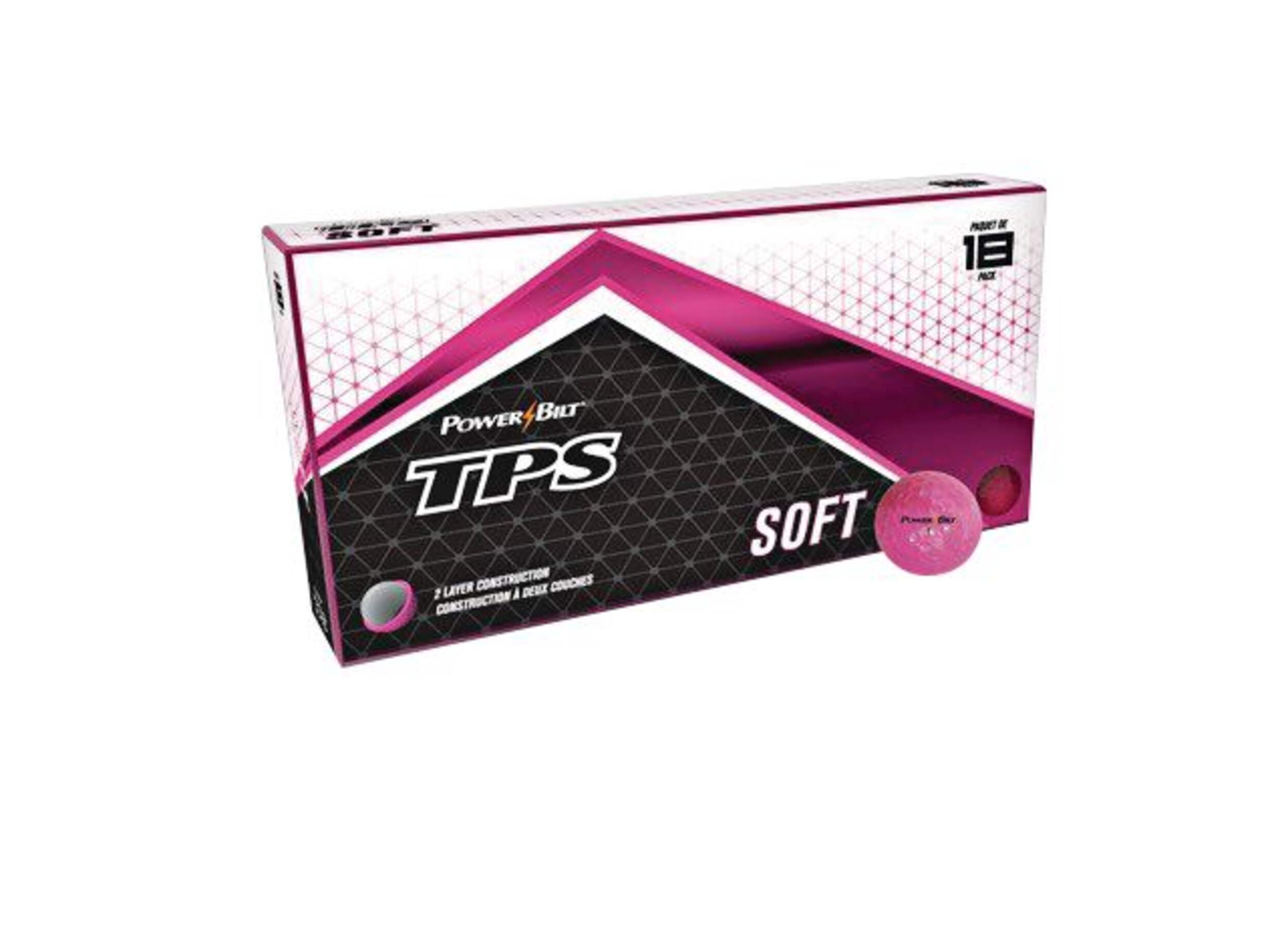 PowerBilt GS2 Feel Golf Balls, Pink, 18-pk Composite_or_Mixed