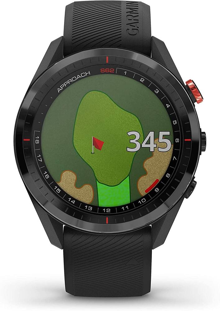 Garmin Approach S62 GPS Golf Watch, Black Ceramic Bezel