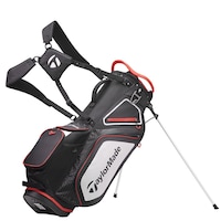 Sac de golf TaylorMade Pro Stand, noir/rouge Front_Three_Fourths_Angled_Left