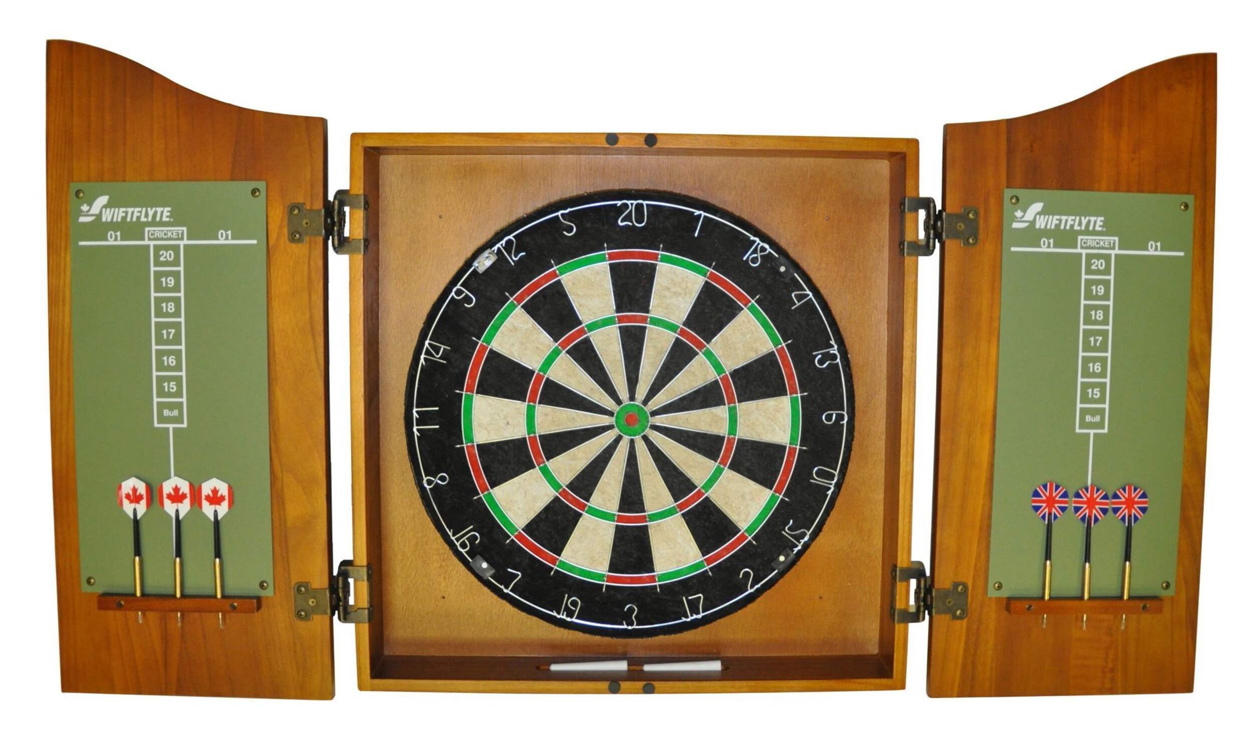 Swiftflyte Dartboard & Cabinet Set Composite_or_Mixed