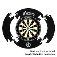 Contour carré pour jeu de fléchettes à 4 pièces emboîtables Swiftflyte, protecteur de panneau arrière et de mur, 72 cm (28 po) Front_Flat