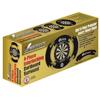 Swiftflyte 4-Piece Interlocking Square Dartboard Surround, Backboard & Wall Protector, 28-in (72 cm) Front_Angled_Right