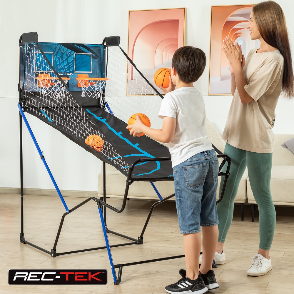 RecTek Basketball Shootout Arcade Challenge Game w/ 4 Balls