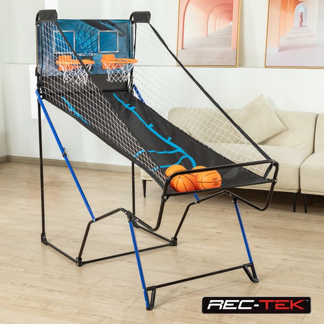 RecTek Basketball Shootout Arcade Challenge Game w/ 4 Balls