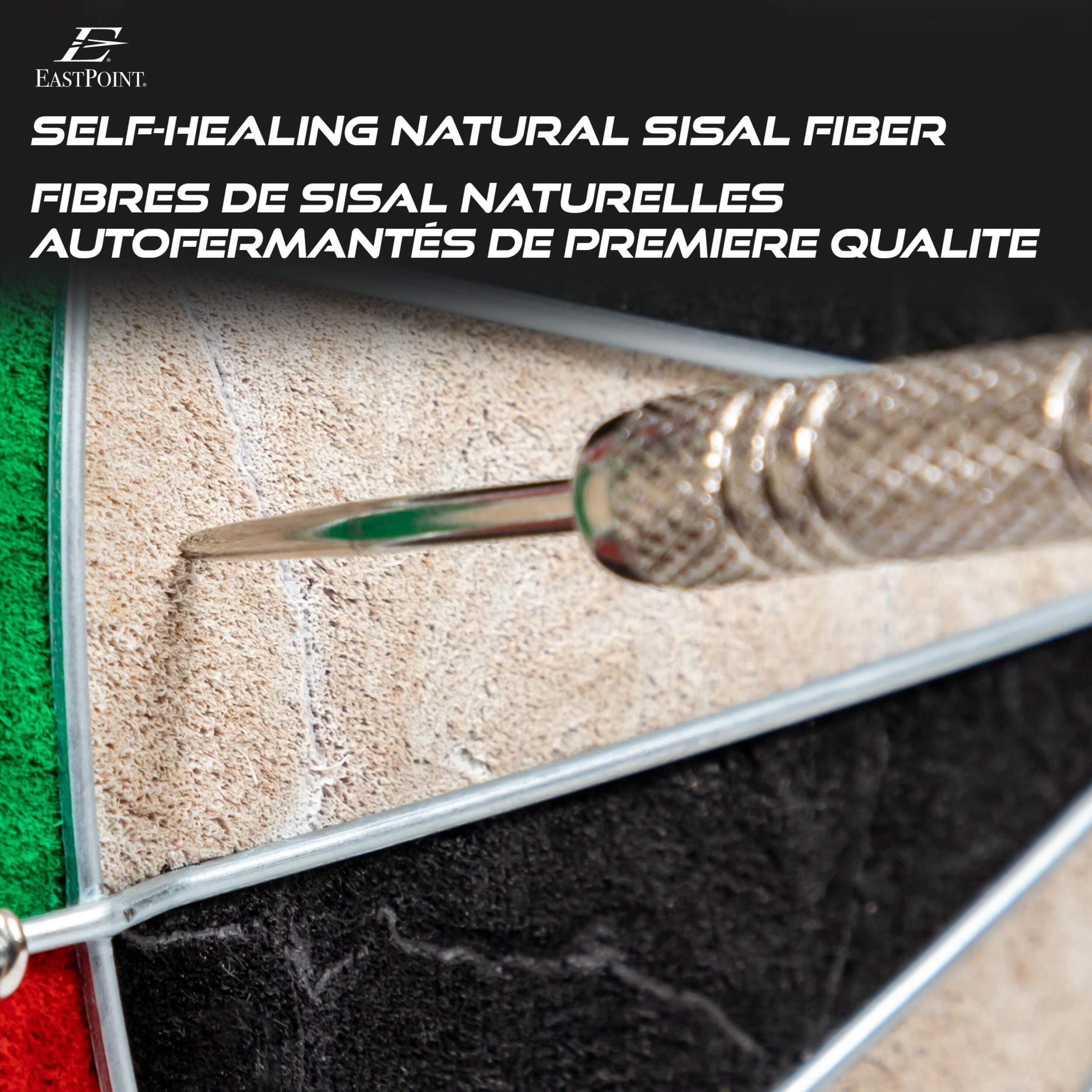 EastPoint Sonoma Sisal Bristle Dartboard & Set w/ 6 Darts