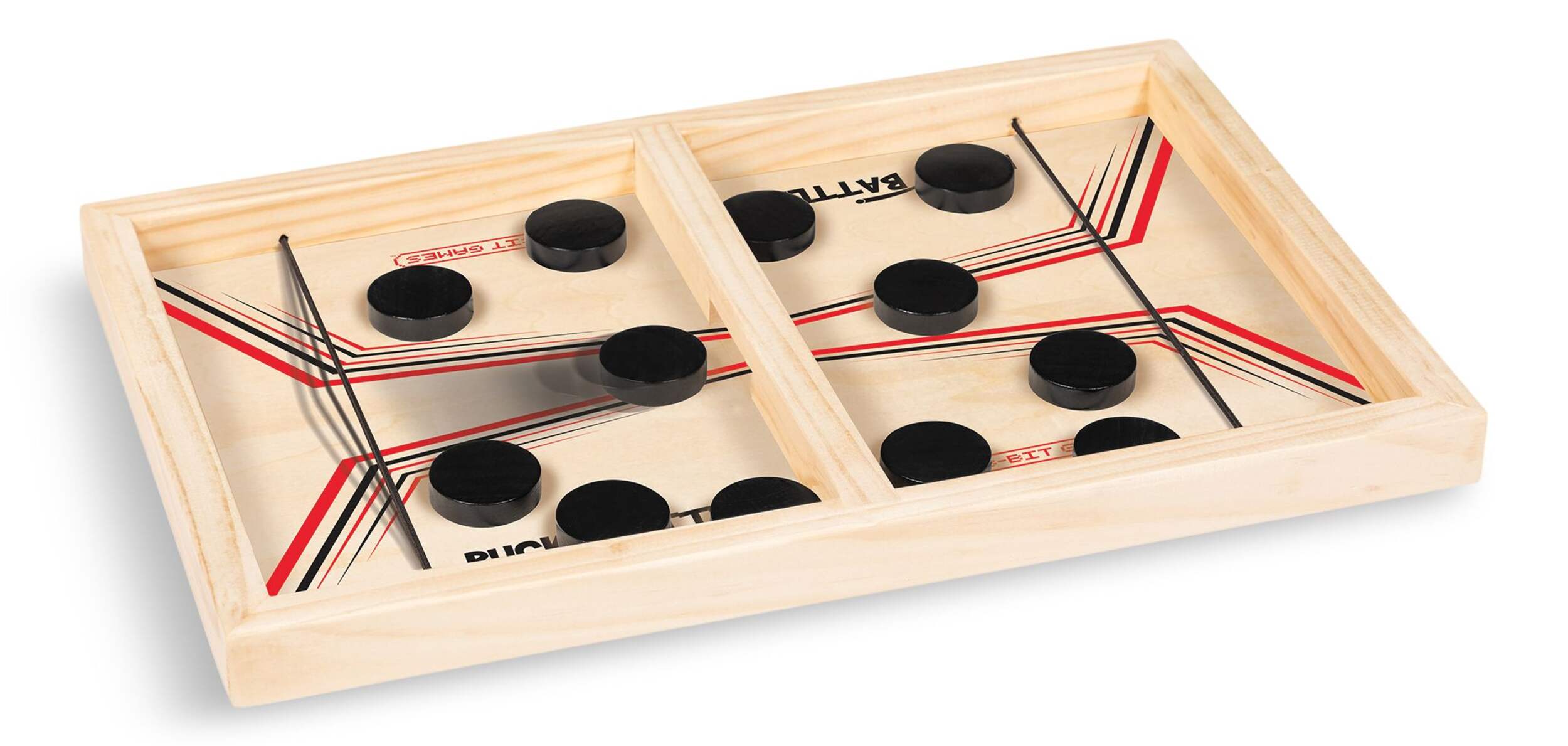 Jeu de société de hockey en bois massif Puck It Rec-Tek Front_Angled_Right