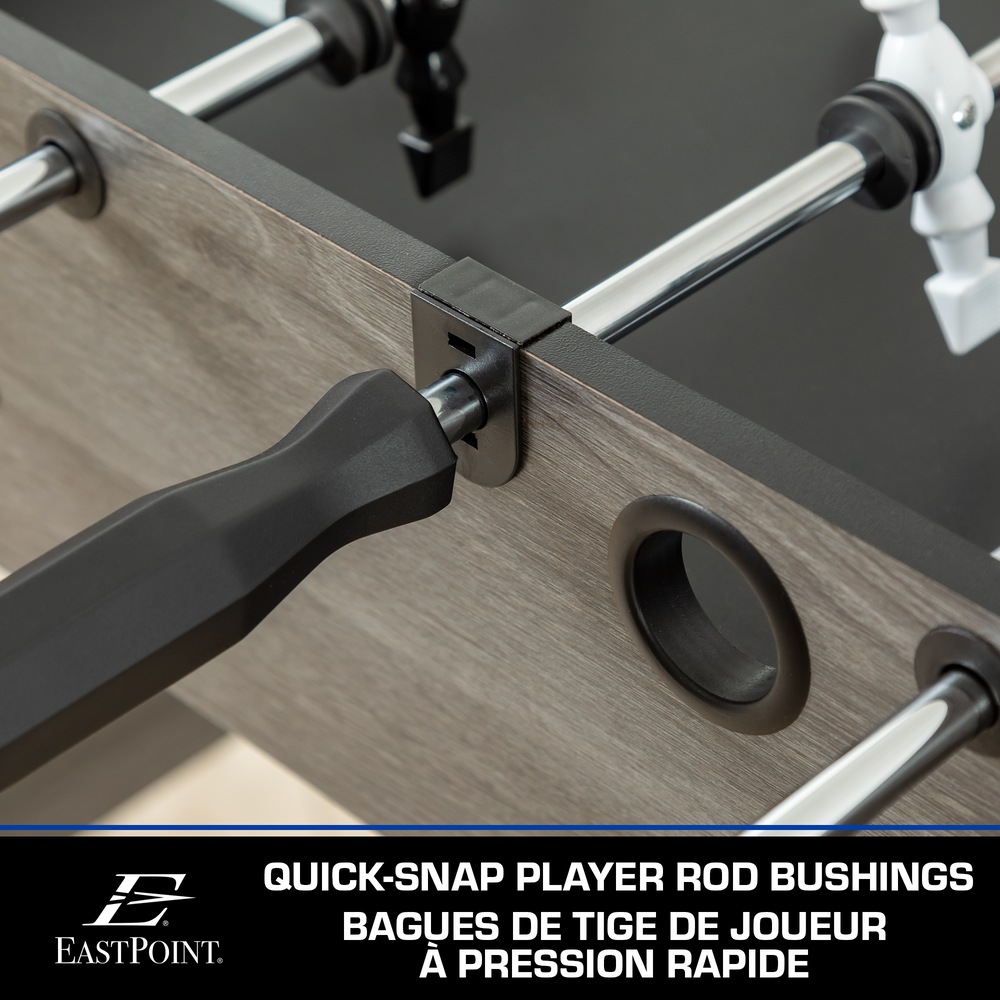 EastPoint Fairmont Foosball Soccer Game Table w/ 2 Balls, Wood Finish