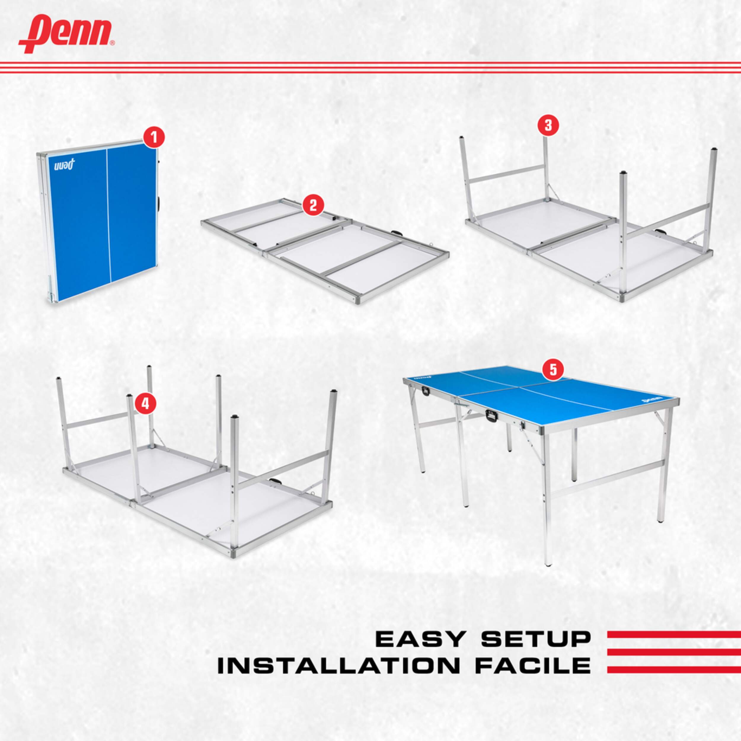 Penn Foldable Tailgate Table Tennis Table, 6ft x 3ft Canadian Tire