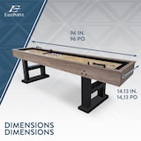 Eastpoint Game Sports Indoor Shuffleboard Table, 9-ft Front_Angled_Left