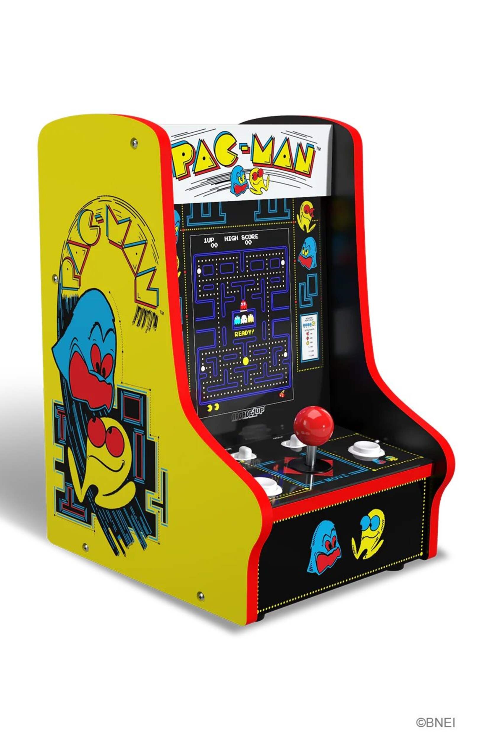 Arcade 1Up PacMan Countercade Game Front_Three_Fourths_Angled_Right