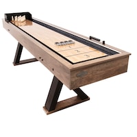 American Legend LED Kirkwood Shuffleboard Table, 9-ft Front_Angled_Left