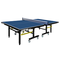 Table de tennis/ping-pong pliable de compétition Swiftflyte Lion 25 avec filet et poteaux, approuvée par l'ITTF Front_Angled_Right