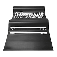 Harrows Professional Rubber Non-Slip Dart Mat Floor Protector w/ 2 Measured Throw Lines Front_Elevated