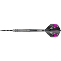Winmau Peter Manley 85% Tungsten Darts Set w/ Steel Tips & Nylon Spring Shafts, Black, 3-pk Front_Flat