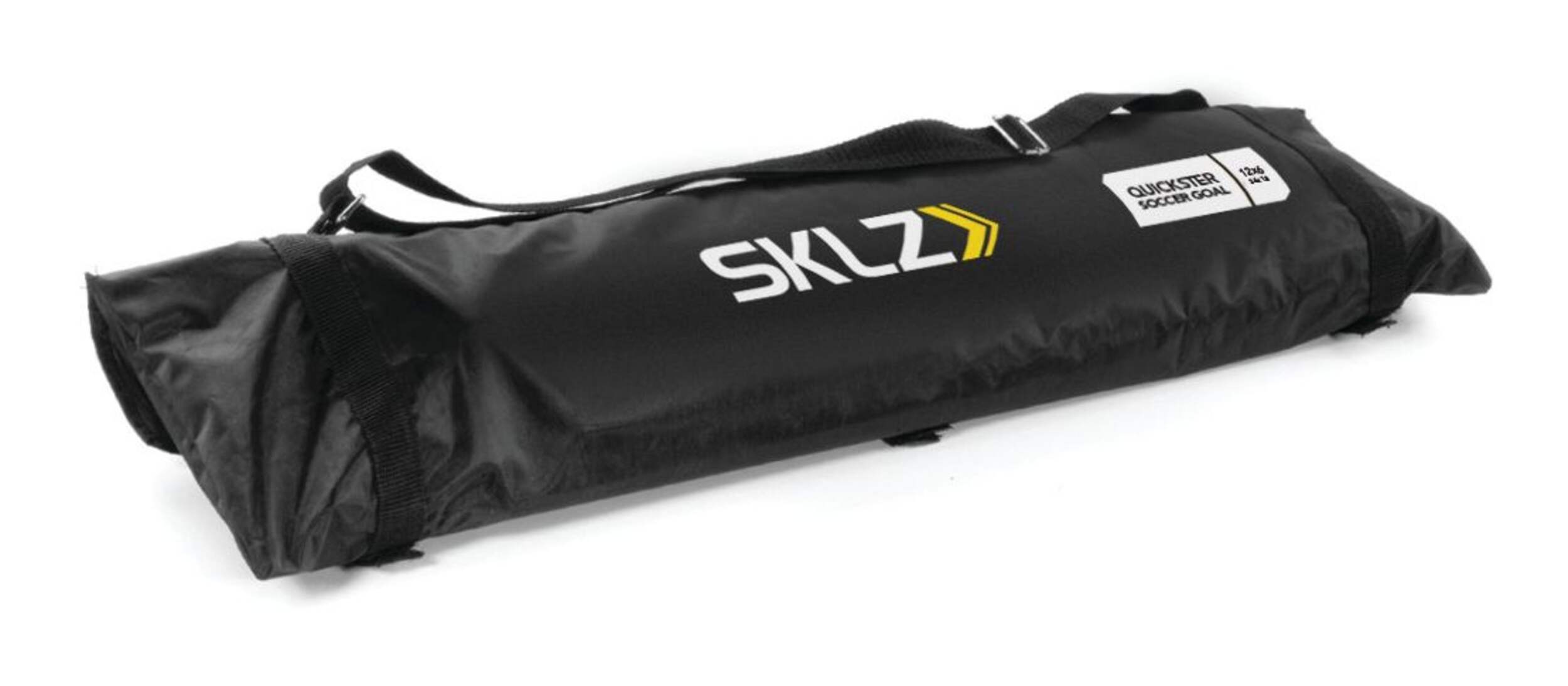 SKLZ Quickster Portable Training Soccer Goal Net w/ Carry Bag, 12-ft x 6-ft Front_Angled_Right