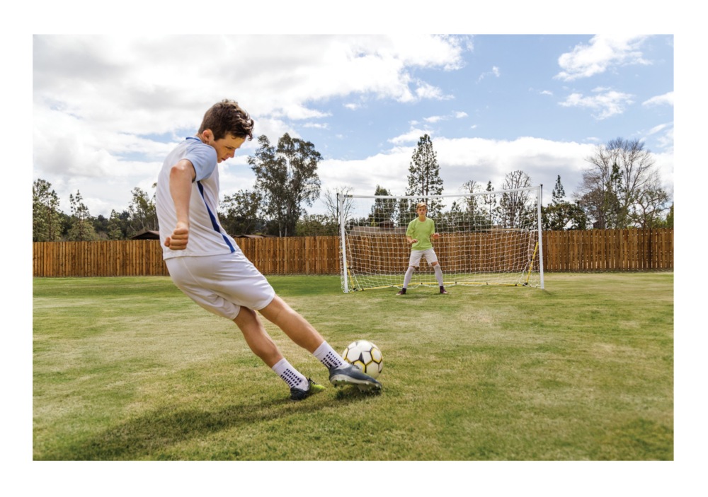 SKLZ Quickster Portable Training Soccer Goal Net w/ Carry Bag, 12ft x