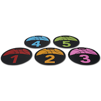 Marqueurs d'entraînement de basketball numérotés intérieur/extérieur, SKLZ Shot Spotz avec minuterie numérique Overhead_Plunge