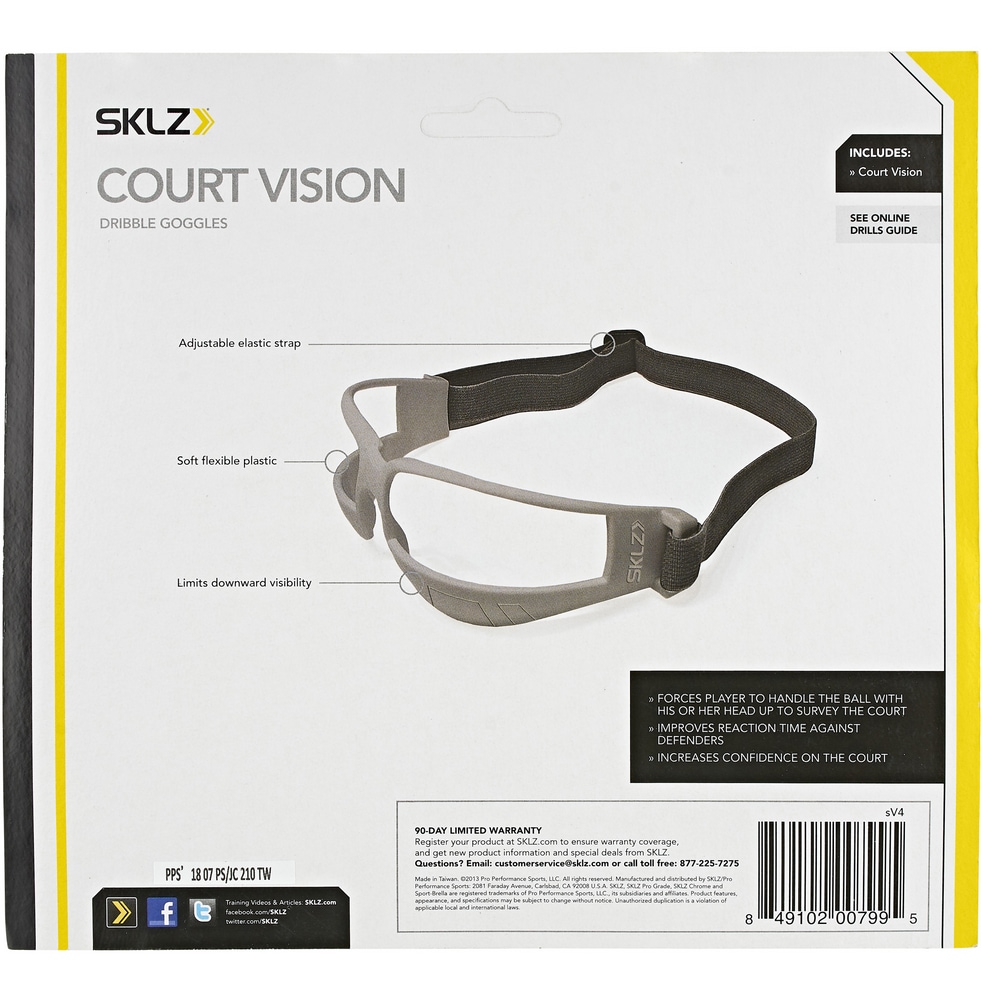 SKLZ Court Vision Dribble Goggles, Basketball Control & Court Awareness