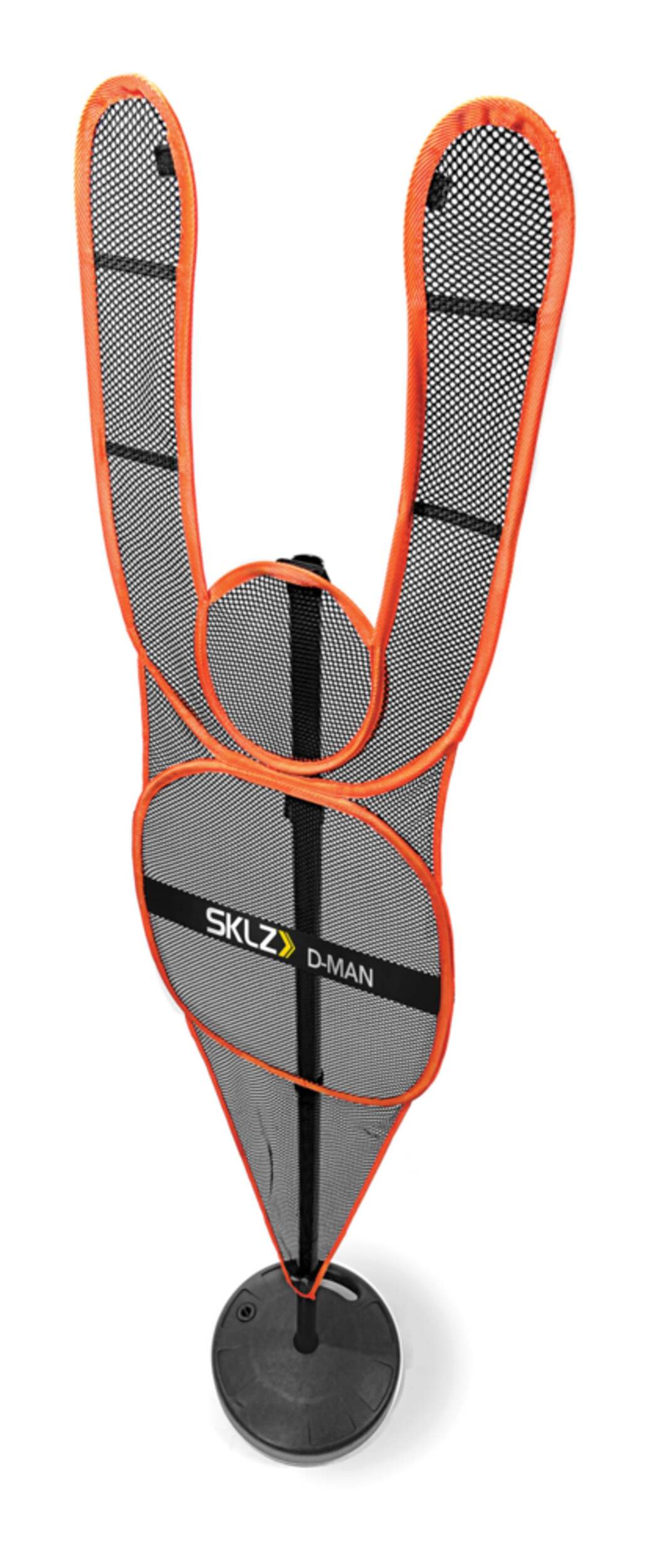 Système d'entraînement au basketball mannequin défensif portatif mains dans les airs à hauteur réglable SKLZ D-Man Front_Angled_Left