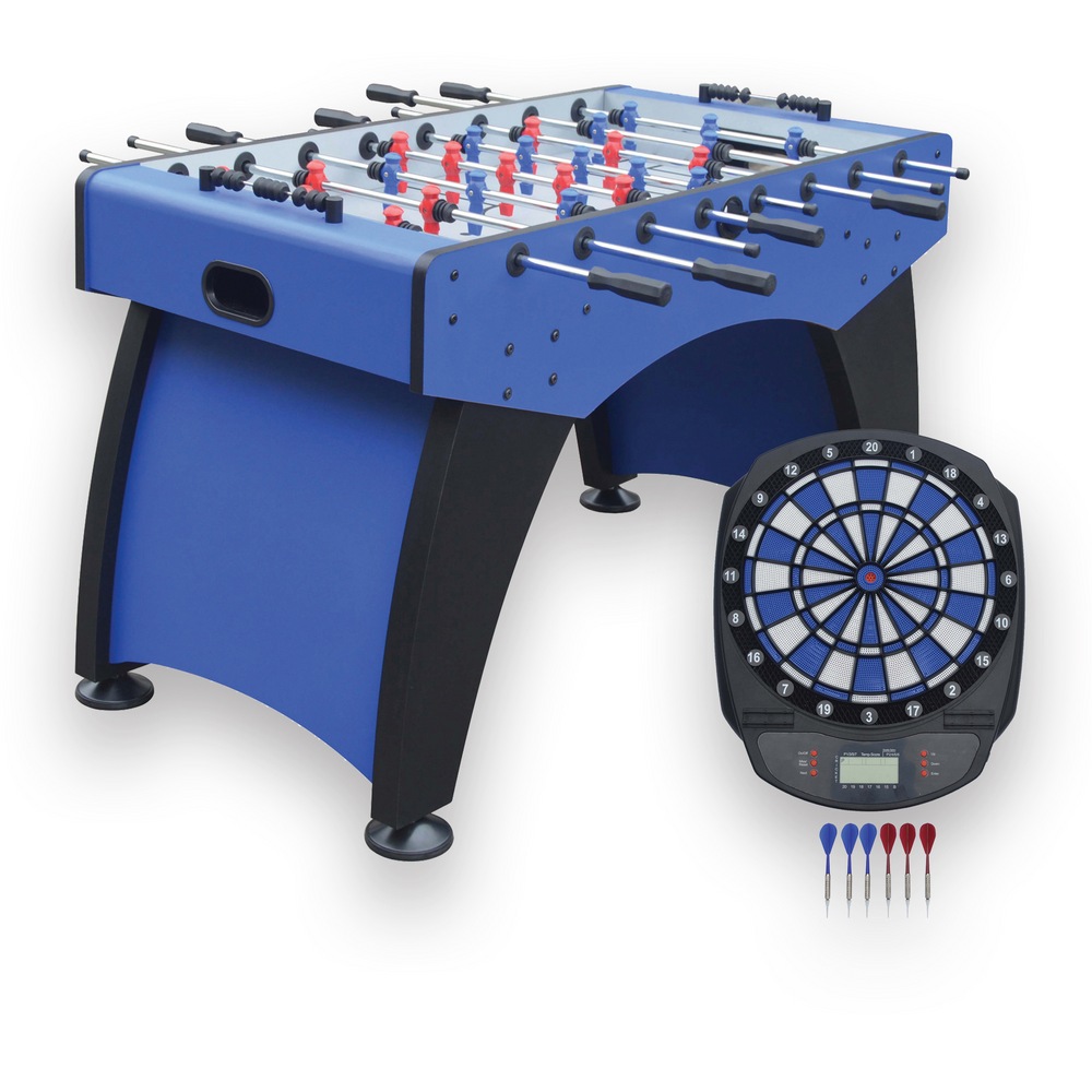 Hathaway Ventura Foosball Soccer Game Table & Electronic Dartboard Set
