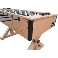 Hathaway Daulton Foosball Soccer Game Table, Oak Finish, 55-in Front_Angled_Right