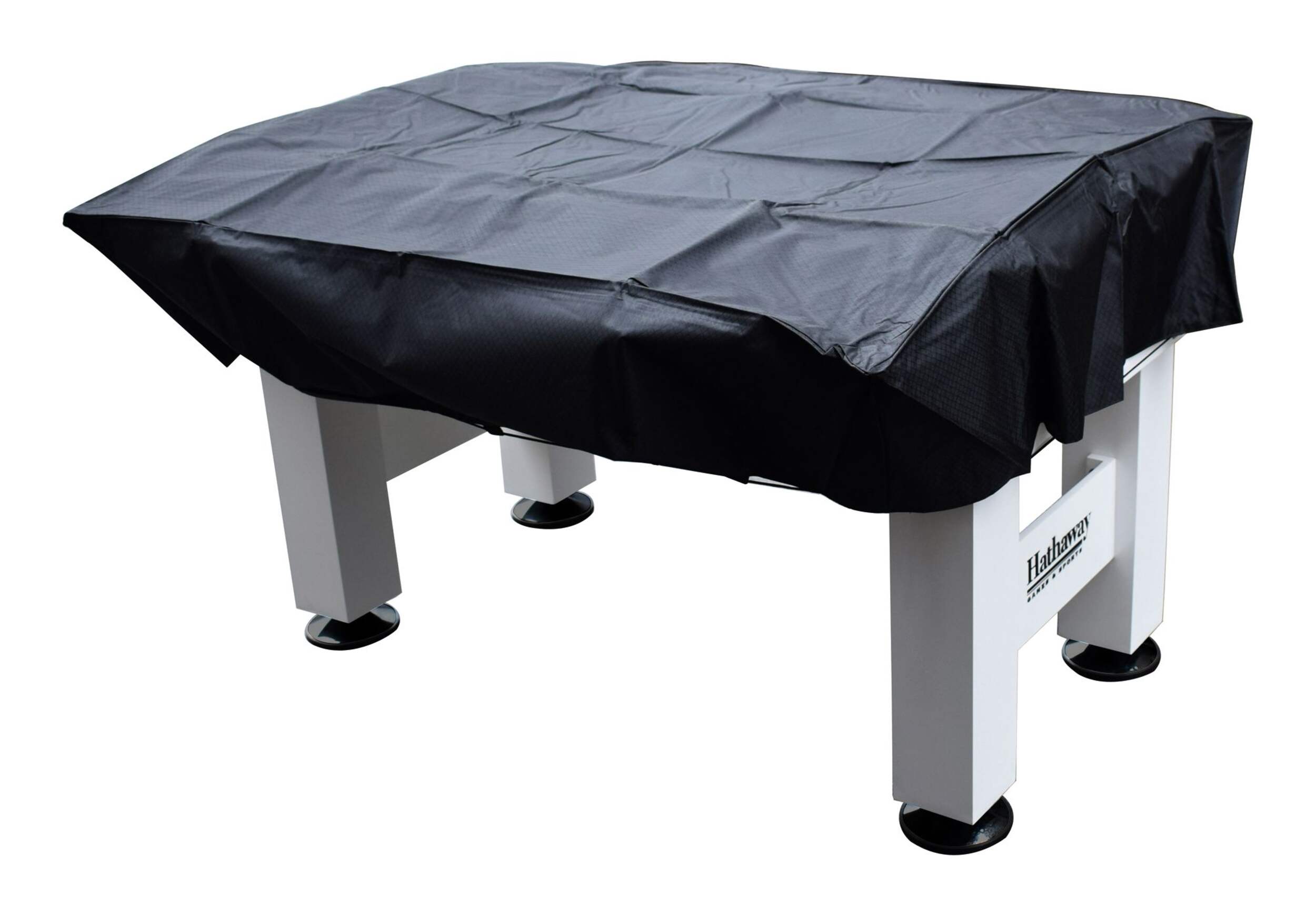 Hathaway Highlander Outdoor Foosball Soccer Game Table w/ Waterproof Surface, White, 55-in Front_Angled_Right