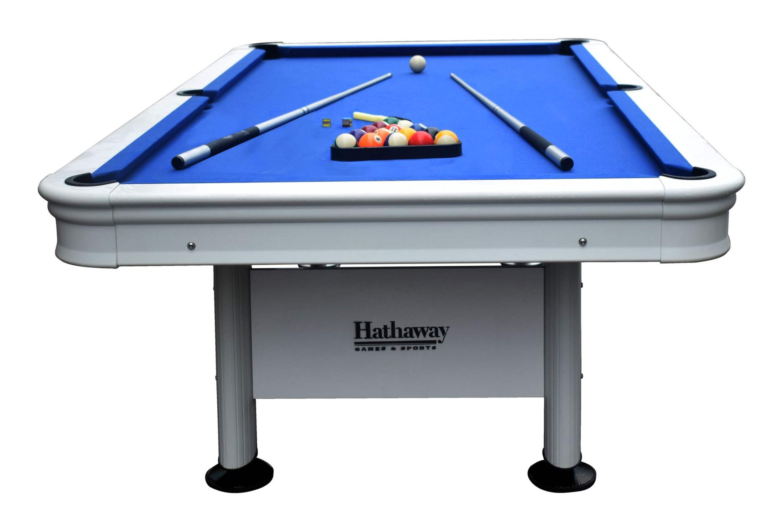 Hathaway Alpine Outdoor Pool/Billiards Table w/ Balls, Cues