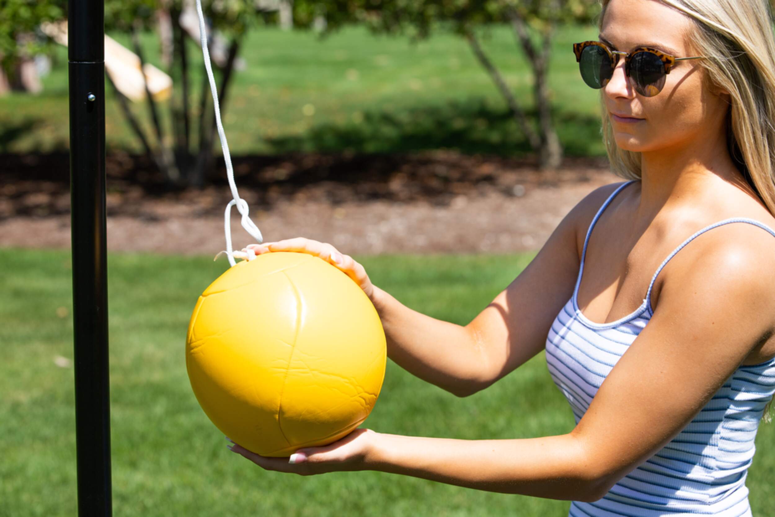 Hathaway Portable Weather-Resistant Tetherball Set w/ Base, Cord, Ball ...