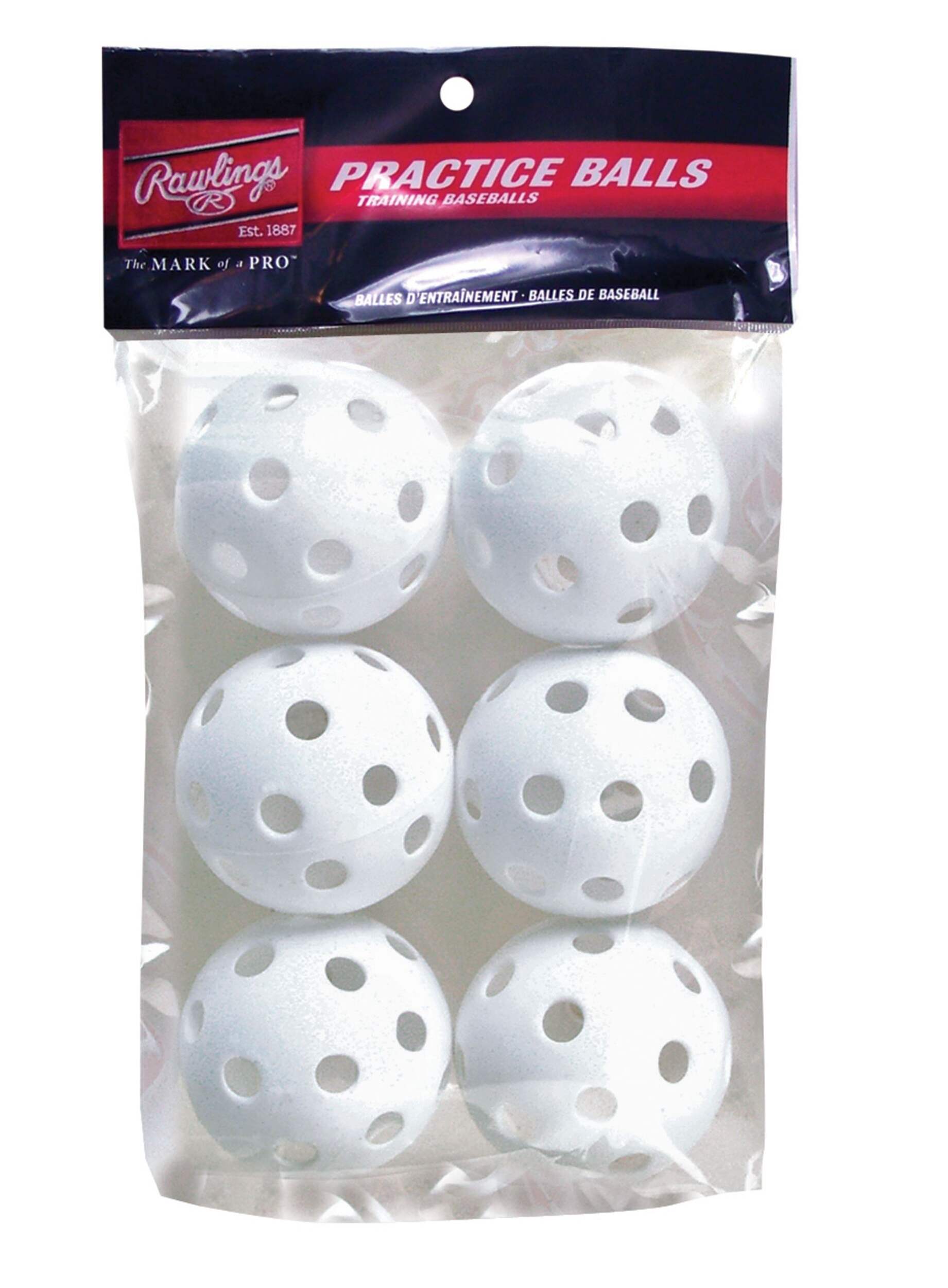Rawlings Practice Baseballs, 9-in, 6-pk Front_Flat