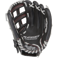 Rawlings Playmaker H-Web Baseball Fielding Glove, 12-inch, Right-Hand Throw, Black Front_Flat
