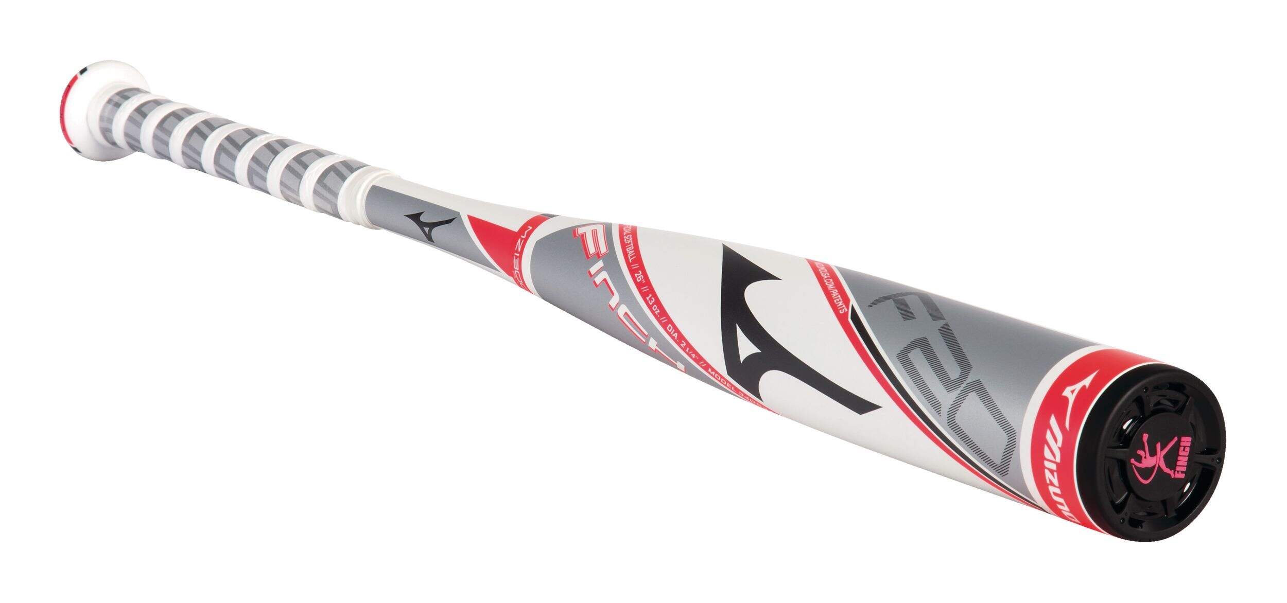 Mizuno F20 Finch T-Ball Softball Bat, Youth, 25-in Front_Angled_Right