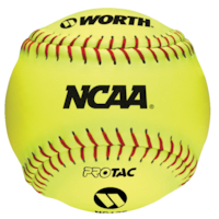 Worth Indoor/Outdoor Softball, Yellow, 12-in Front_Flat