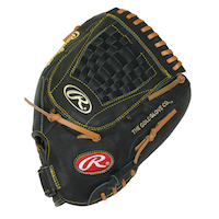 Rawlings Renegade Baseball Glove, 13-in, Black Back_Flat