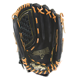 Rawlings Renegade Baseball Glove, 14-in, Black Front_Flat
